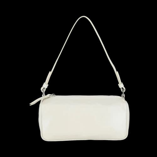 ByFar Eva Creased Shoulder Bag White