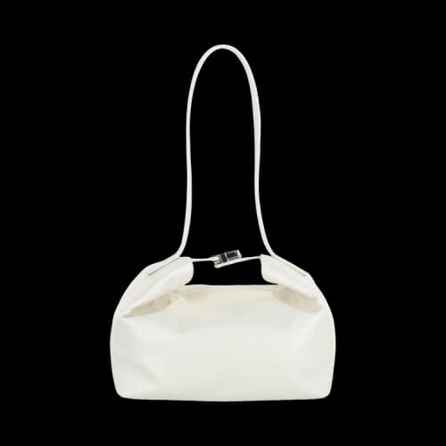 ByFar Bea Creased Shoulder Bag White