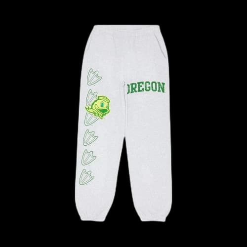 Cactus Jack by Travis Scott x Mitchell & Ness University Of Oregon Sweatpants 'Grey Heather'