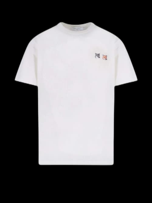 Maison Kitsune Man Cotton Logo T-Shirt Latte