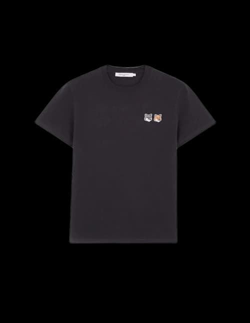 Maison Kitsune Double Fox Head Patch Classic Tee-Shirt Anthracite