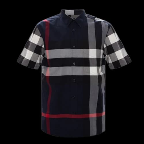 Burberry Checked S/S Shirt Navy