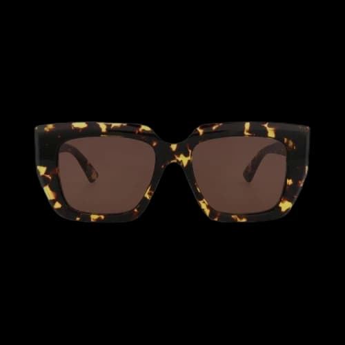 Bottega Veneta Square Sunglasses 'Gold/Grey'