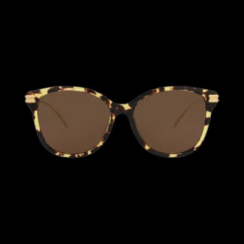 Bottega Veneta Round Sunglasses 'Havana/Gold/Brown'