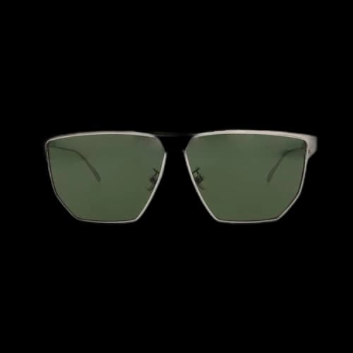 Bottega Veneta Square Sunglasses 'Silver/Green'