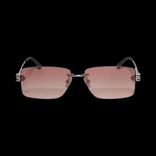Bottega Veneta Rectangular Sunglasses 'Silver'