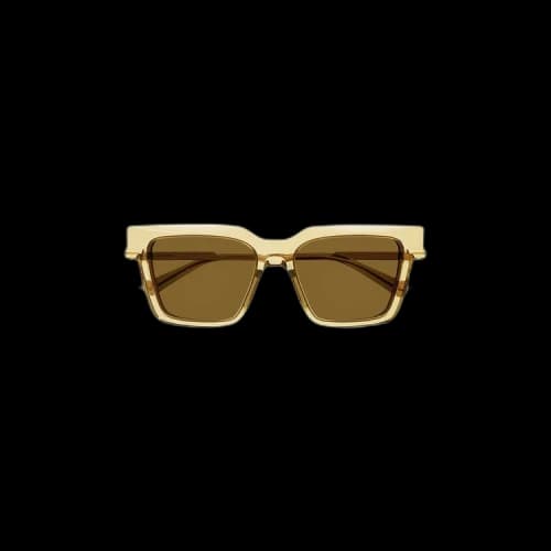 Bottega Veneta Square Frame Sunglasses 'Yellow'