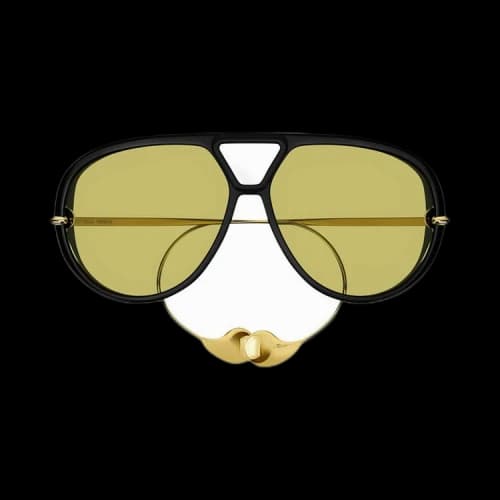 Bottega Veneta Drop Aviator Sunglasses 'Black'