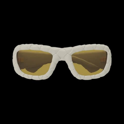 Bottega Veneta Square Sunglasses 'White'