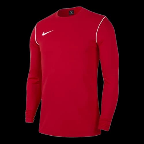 Nike Logo Embroidered Round Neck Pullover Long Sleeves Red T-Shirt