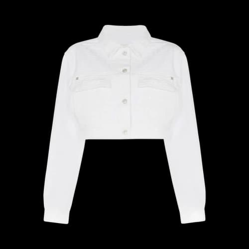 Givenchy Cropped Denim Jacket 'White'