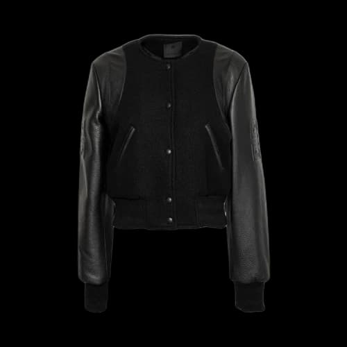 Givenchy Cropped Varsiry With Leather Inserts 'Black'