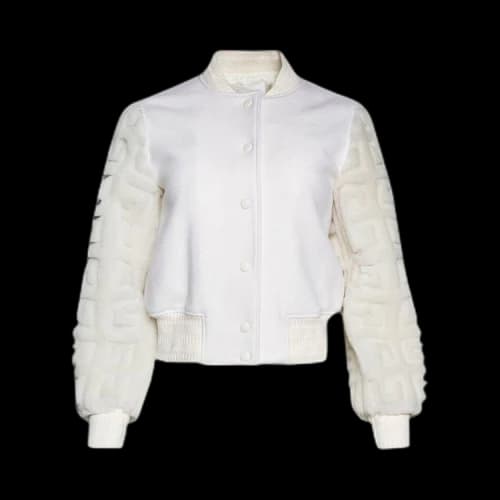 Givenchy Cropped Varsity Jacket 'White'