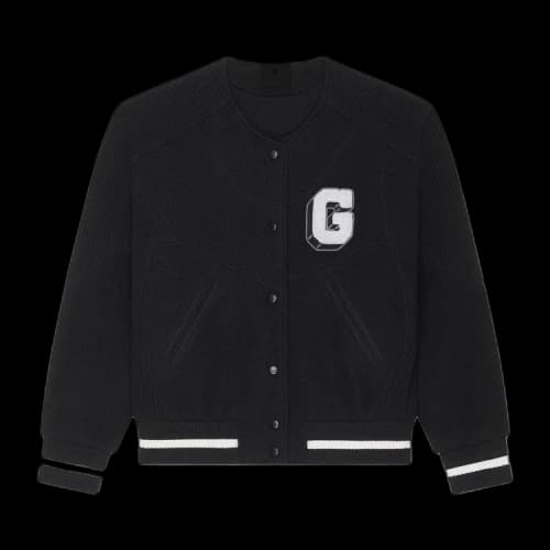 Givenchy Cutlines Bomber Varsity Jacket 'Black'