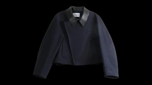 Givenchy Women's A-Line Cocoon Sleeve Jacket Dark Navy