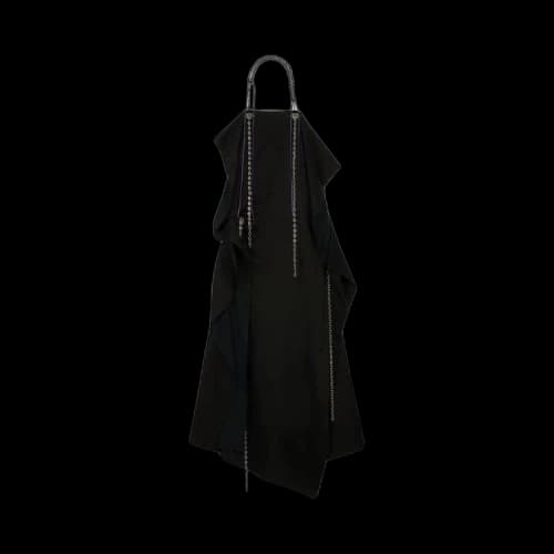 Givenchy Drape Asymmetrical Dress With Metallic Details 'Black'
