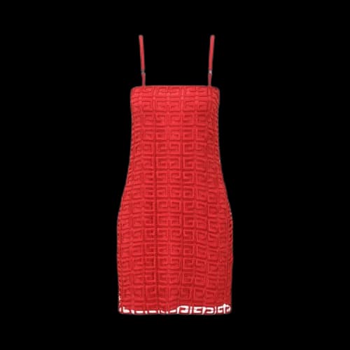 Givenchy Guipure Straps Dress With Underdress 'Red'