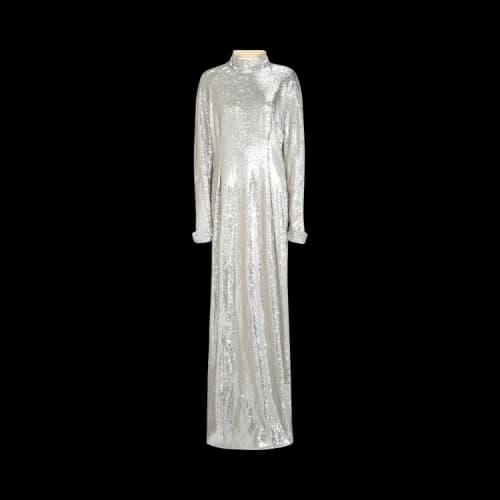 Givenchy Open-Back Sequin Gown 'Silver'