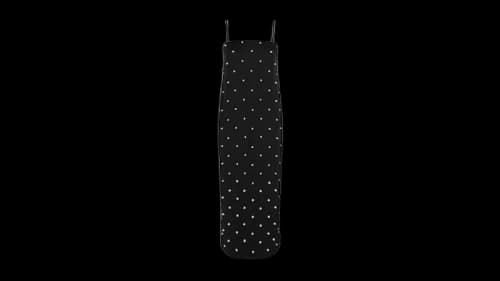Givenchy Women's Embellished Crepe Midi Dress Black Silver