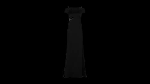 Givenchy Women's Cold Shoulder Cutout Gown Black