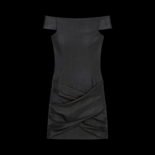 Givenchy Straight Neckline Draped Mini Dress 'Black'