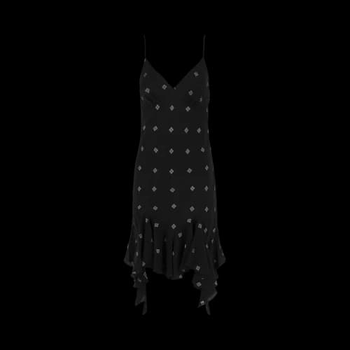 Givenchy 4G Silk Short Dress 'Black/Silver'