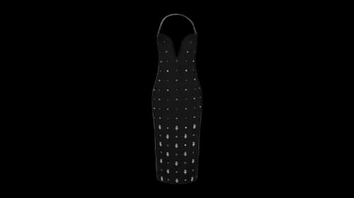 Givenchy 4G Embellished Silk Midi Dress Black