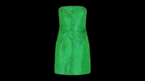 Givenchy Floral Jacquard Bustier Dress Absynthe Green