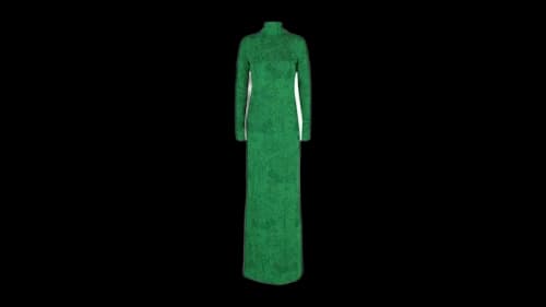 Givenchy Embellished Open-Back Jacquard Gown Absynthe Green