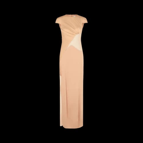 Givenchy Evening Satin Dress And 4G Lace 'Tan'