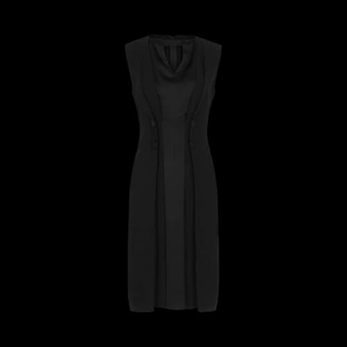 Givenchy Sleeveless Double-Breasted Midi Coat Dress 'Black'