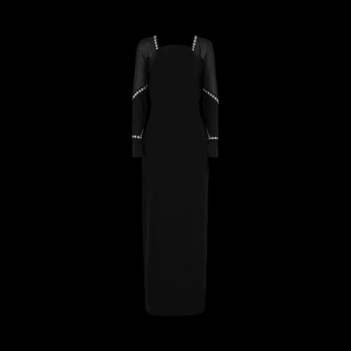 Givenchy Crystal Embellished Crepe Gown 'Black'