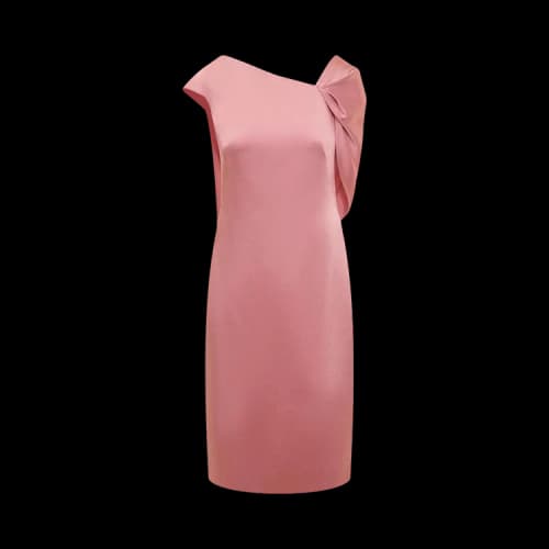 Givenchy Asymmetric Draped Midi Dress 'Flamingo'