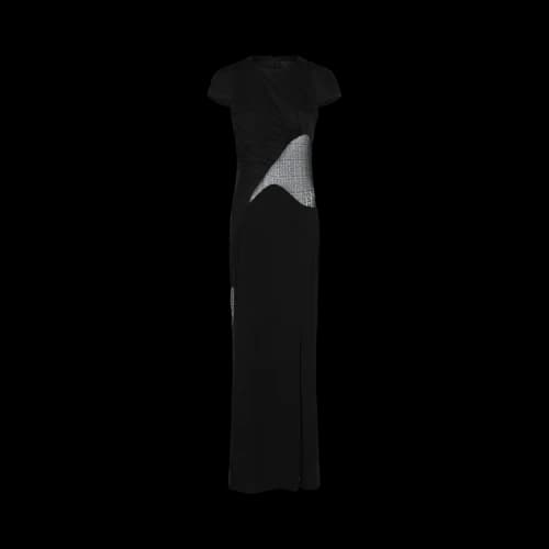 Givenchy 4G Sheer Mesh Crystal Gown 'Black'