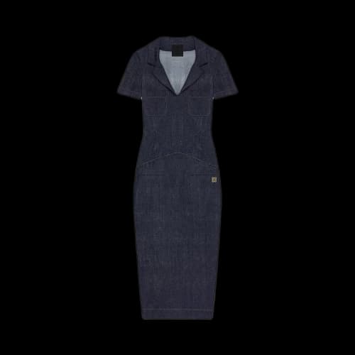 Givenchy Denim Pockets Midi Dress 'Medium Blue'