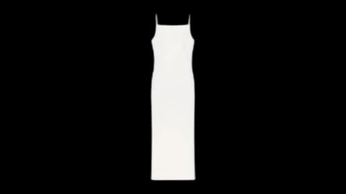Givenchy Women's Square Neckline Long Dress Ivory