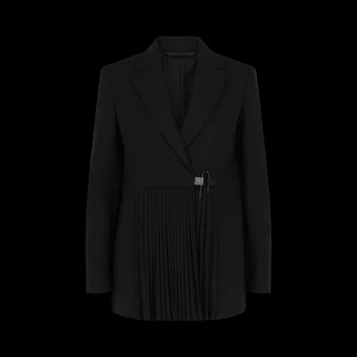Givenchy Accordion Pleated U Lock Jacket 'Black'