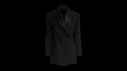 Givenchy Pleated Back Blazer Black