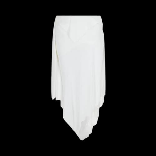 Givenchy Asymmetrical Crepe/Lace Skirt 'White'