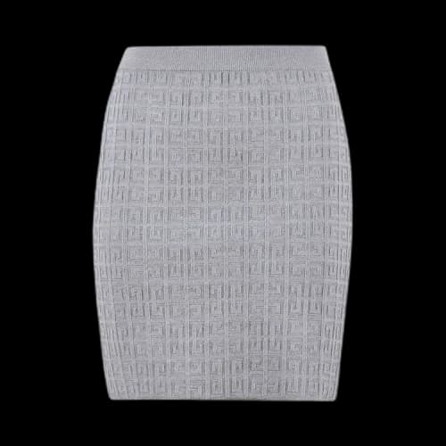 Givenchy Straight Skirt Knitted 'Silver'
