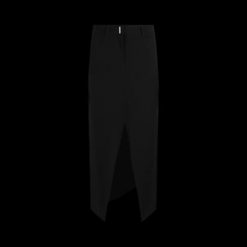Givenchy Long Skirt with Front Split 'Black'