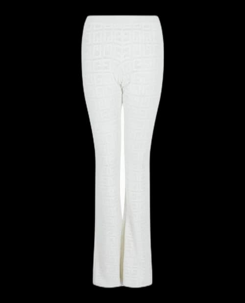 Givenchy 4G Jacquard Flared Pants White