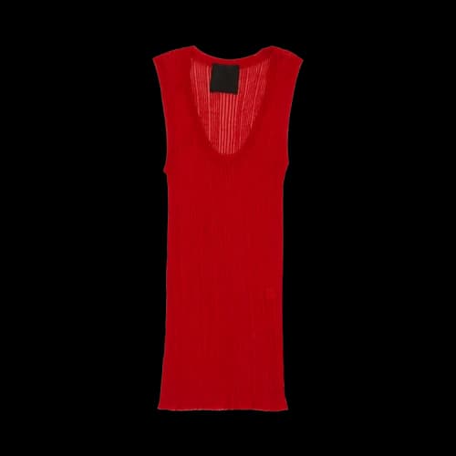 Givenchy Sheer Tank Top 'Red', From the Closet of Lexie Liu