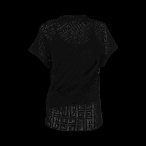Givenchy 4G Draped Short-Sleeve Top 'Black'