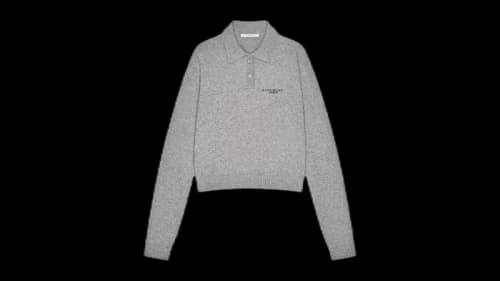 Givenchy Women's L/S Polo Shirt Light Grey