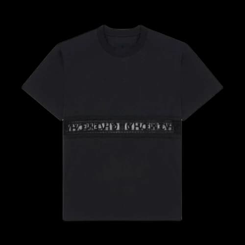 Givenchy T-Shirt With Lace Webbing Black 'Black'