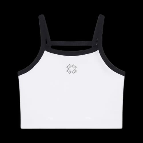 Givenchy Cropped Spaghetti Strap Tank Top 'White'