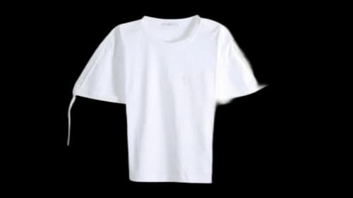 Givenchy Women's Bows Gathered Shoulder Tee White