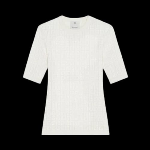 Givenchy Monogram Allover Knitted Sweater 'Ivory'