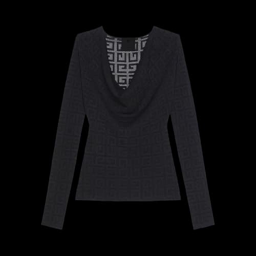 Givenchy Draped V Neck Sweater 'Black'